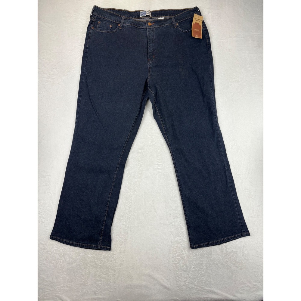 Signature by Levi Strauss Women 24W Jeans Wide Bootcut Dark Wash Indigo Denim